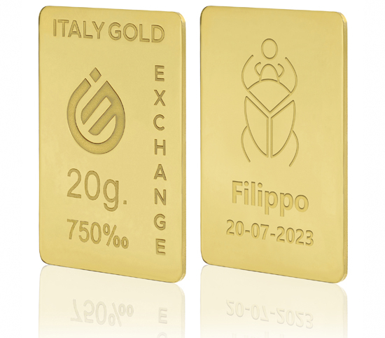 Sztabka Złota Skarabeusz szczęścia 18kt 20gr IGE GOLD